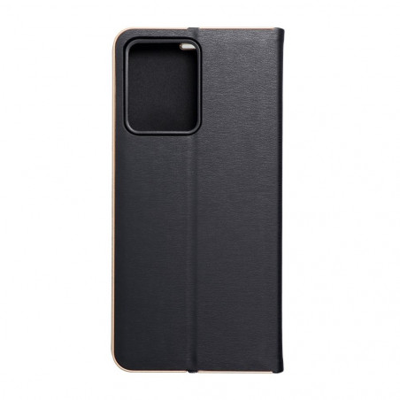 XIAOMI Redmi Note 12 4G Wallet Cases LUNA Book Gold Elegant  Black 