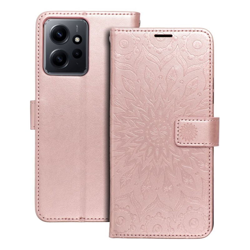 XIAOMI Redmi Note 12 4G Wallet Cases MEZZO Book Mandala  Rose gold 