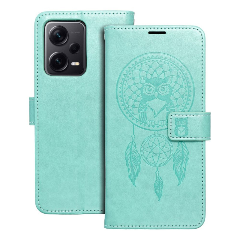 XIAOMI Redmi Note 12 Pro Plus 5G Wallet Cases MEZZO Book Dreamcatcher  Green 