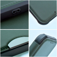 XIAOMI Redmi 12C Wallet Cases Razor Book Carbon Fibre, Carbon pattern  Dark green 