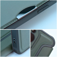 XIAOMI Redmi 12C Wallet Cases Razor Book Carbon Fibre, Carbon pattern  Dark green 