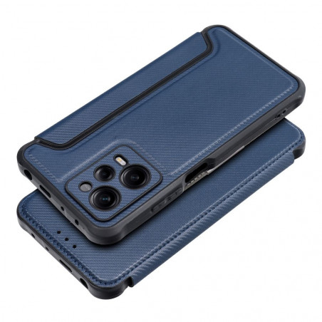 XIAOMI Redmi Note 12 Pro 5G Wallet Cases Razor Book Carbon Fibre, Carbon pattern  Blue 