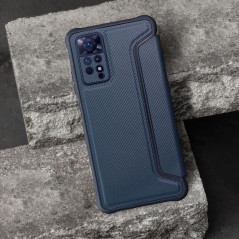 XIAOMI Redmi Note 12 Pro 5G Wallet Cases Razor Book Carbon Fibre, Carbon pattern  Blue 