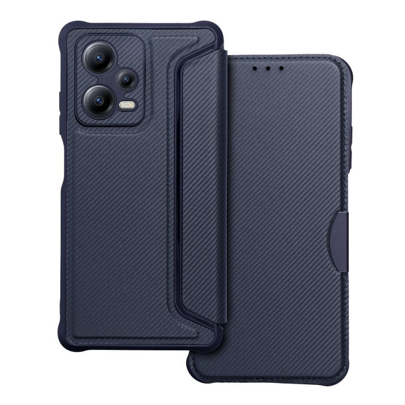 XIAOMI Redmi Note 12 Pro Plus 5G Wallet Cases Razor Book Carbon Fibre, Carbon pattern  Blue 