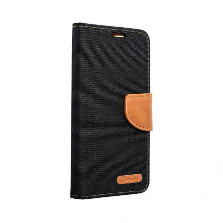 XIAOMI Redmi 12C Wallet Cases CANVAS Book Black 