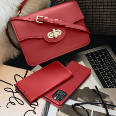 XIAOMI Redmi 12C Wallet Cases Leather case SMART PRO Elegant  Claret 