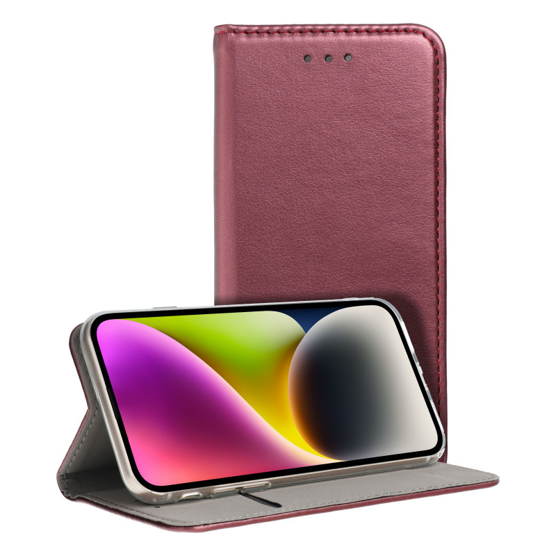 XIAOMI Redmi Note 12 5G Wallet Cases Smart Magneto book Burgundy 