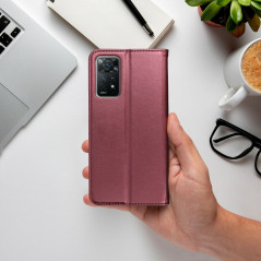 XIAOMI Redmi Note 12 5G Wallet Cases Smart Magneto book Burgundy 