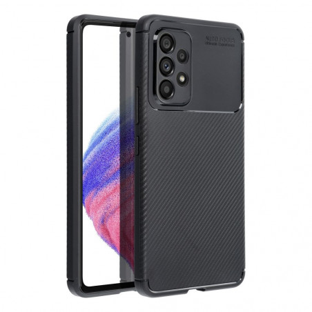 Samsung Galaxy A12 Case Carbon premium Elegant  Black 