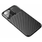 Samsung Galaxy A12 Case Carbon premium Elegant  Black 