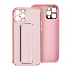 Apple iPhone 14 Case LEATHER Case Kickstand Pink 