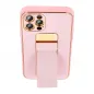 Apple iPhone 14 Case LEATHER Case Kickstand Pink 