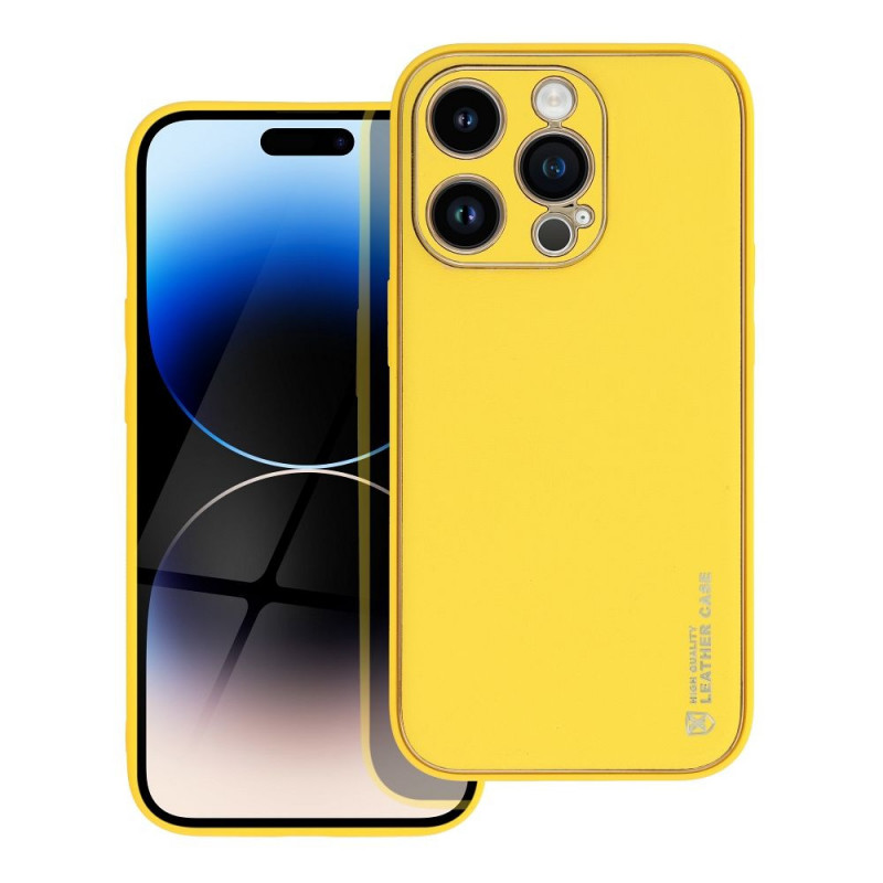 Apple iPhone 14 Pro Case Leather Yellow 