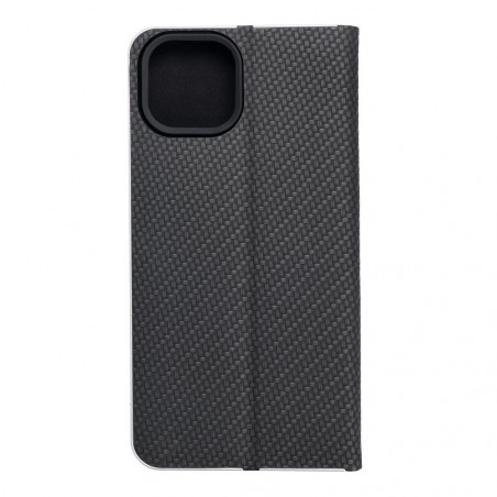 Apple iPhone 14 Wallet Cases LUNA Book Carbon Carbon Fibre, Elegant  Black 