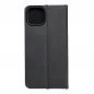 Apple iPhone 14 Wallet Cases LUNA Book Carbon Carbon Fibre, Elegant  Black 