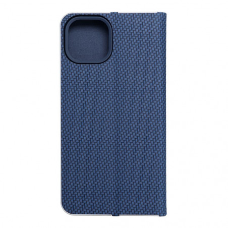 Apple iPhone 14 Wallet Cases LUNA Book Carbon Carbon Fibre, Elegant  Blue 