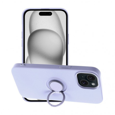 Apple iPhone 15 Case Silicone ring Violet 