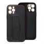 Apple iPhone 14 Pro Case LEATHER Case Kickstand Black 