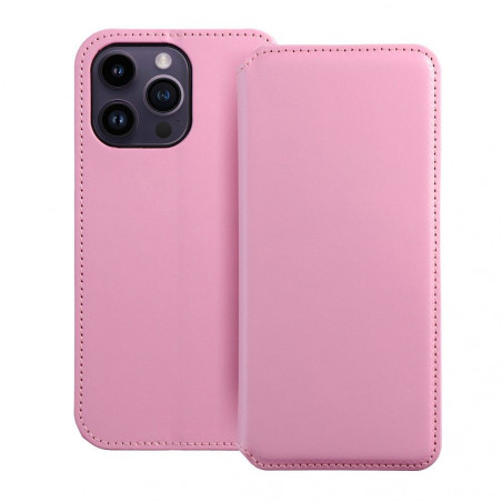 Apple iPhone 14 Pro Max Wallet Cases Dual Pocket book Light pink 