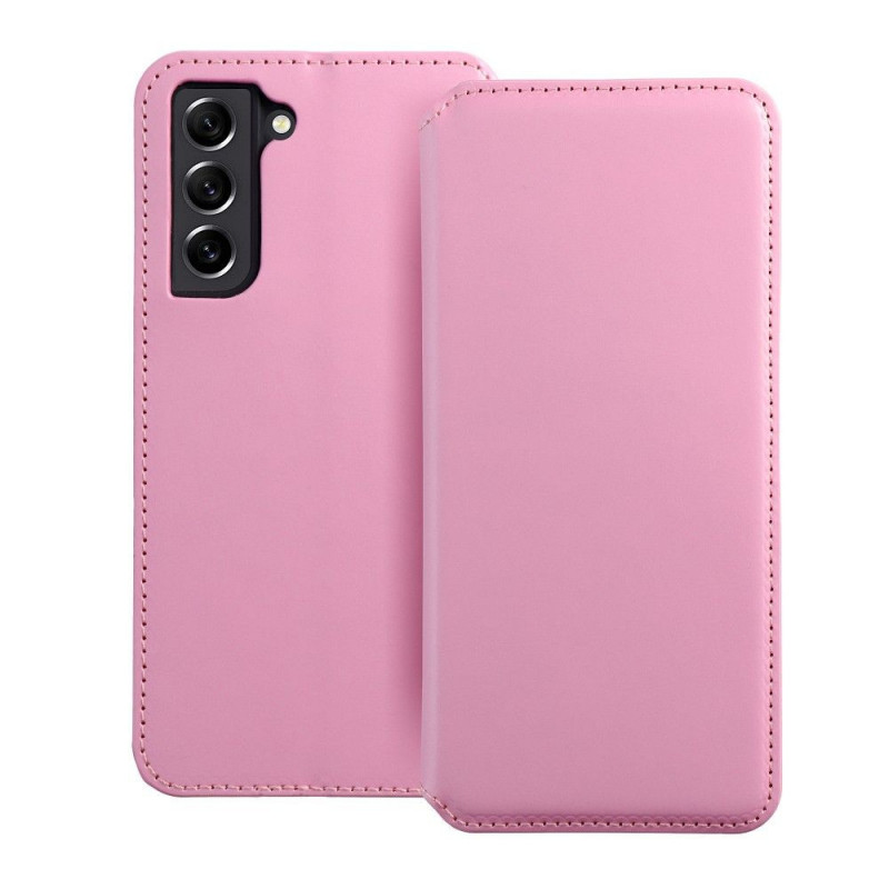 Samsung Galaxy S21 FE 5G Wallet Cases Dual Pocket book Light pink 