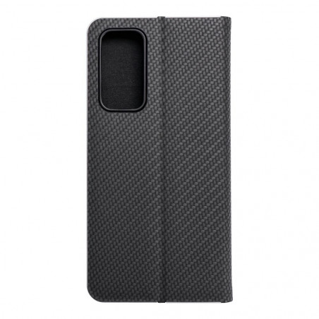 XIAOMI 12 Lite Wallet Cases LUNA Book Carbon Carbon Fibre, Elegant  Black 