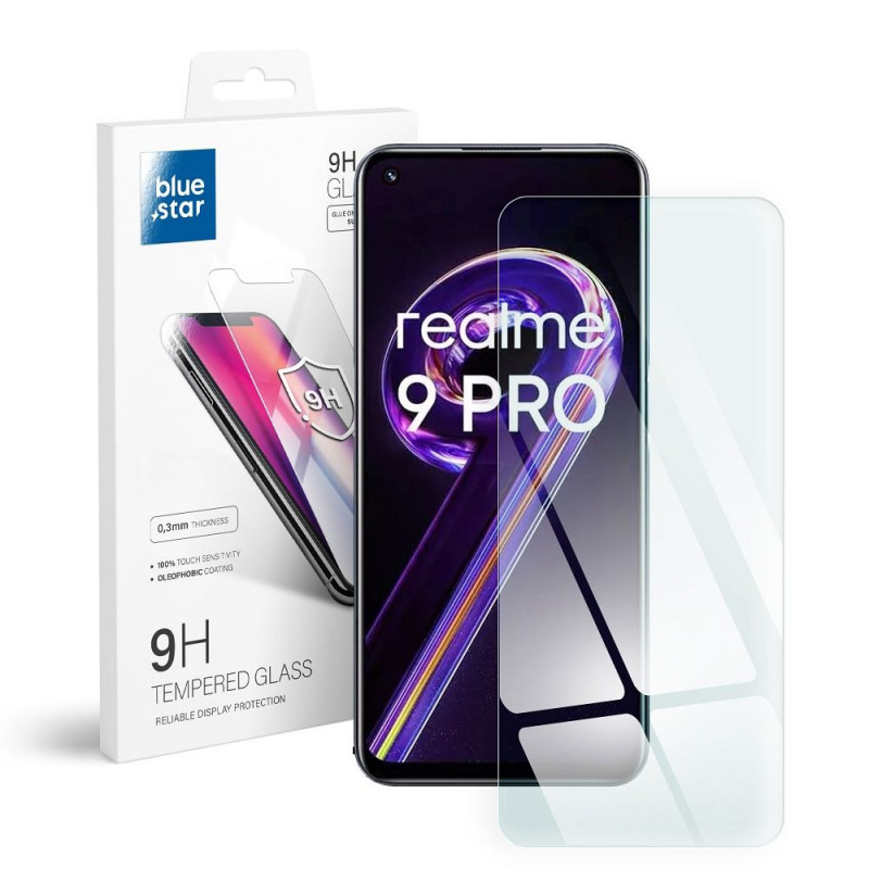 realme 9 Pro 5G Tempered glass Blue Star 9H Transparent 