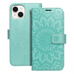 Apple iPhone 14 Wallet Cases MEZZO Book Mandala  Green