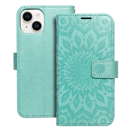 Apple iPhone 14 Wallet Cases MEZZO Book Mandala  Green