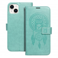 Apple iPhone 14 Plus Wallet Cases MEZZO Book Dreamcatcher  Green