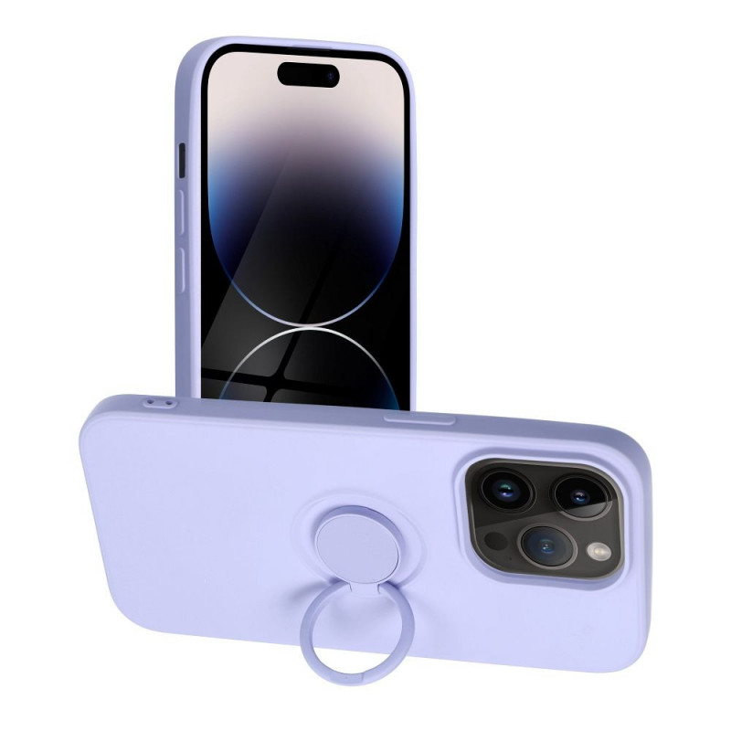 Apple iPhone 14 Pro Case Silicone ring Violet 