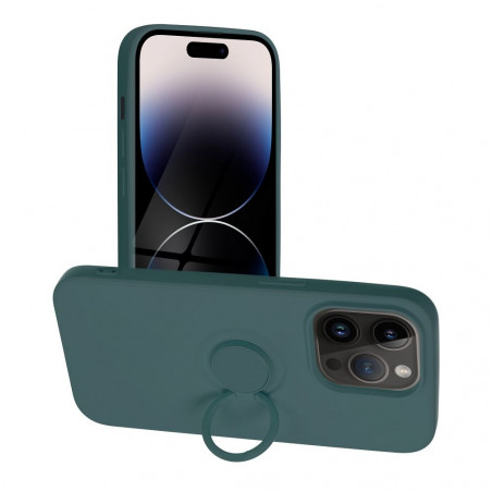 Apple iPhone 14 Pro Case Silicone ring Green 