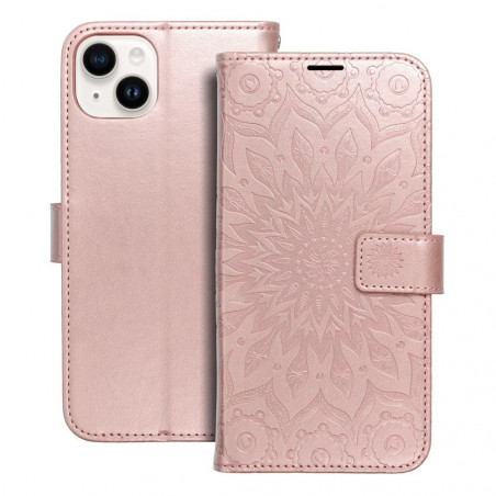 Apple iPhone 14 Plus Wallet Cases MEZZO Book Mandala  Rose gold