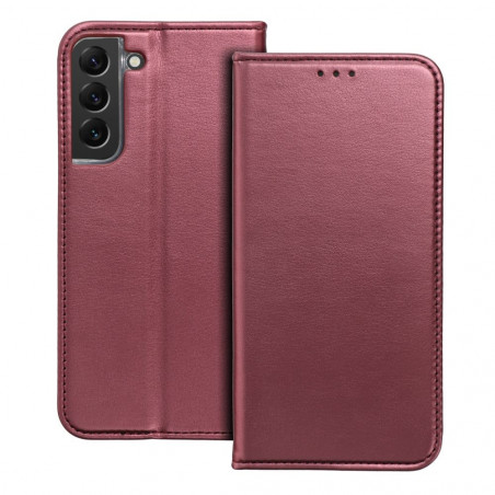 Samsung Galaxy S22 Ultra Wallet Cases Smart Magneto book Burgundy