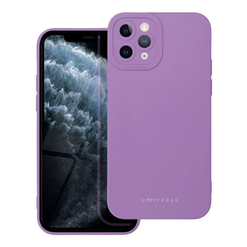 Apple iPhone 11 Pro Case Roar Luna Monochrome, Stylish, An aesthetic accessory  Violet 