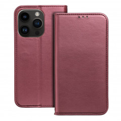 Apple iPhone 14 Pro Max Wallet Cases Smart Magneto book Burgundy 