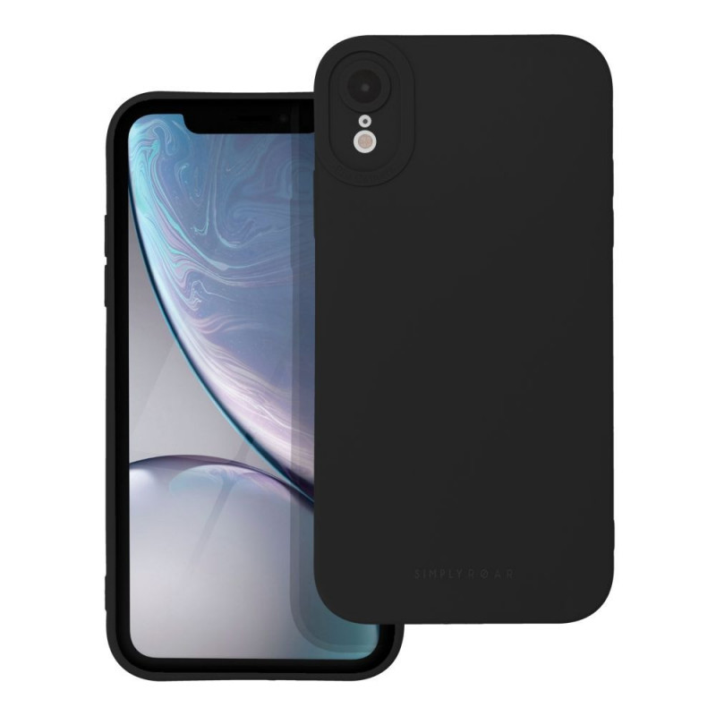 Apple iPhone XR Case Roar Luna Monochrome, Stylish, An aesthetic accessory  Black 