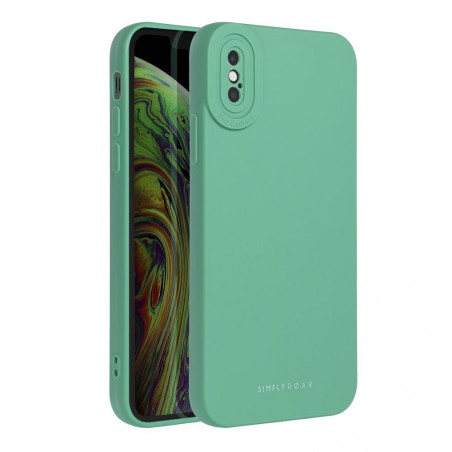 Apple iPhone XS Case Roar Luna Monochrome, Stylish, An aesthetic accessory  Green 