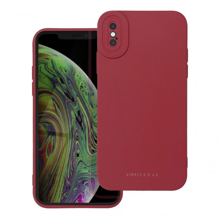 Apple iPhone XS Case Roar Luna Monochrome, Stylish, An aesthetic accessory  Red