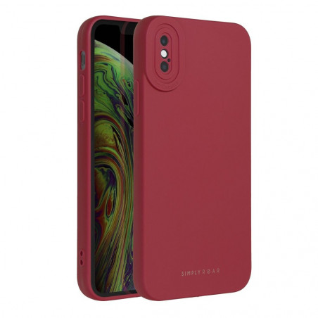 Apple iPhone XS Case Roar Luna Monochrome, Stylish, An aesthetic accessory  Red 