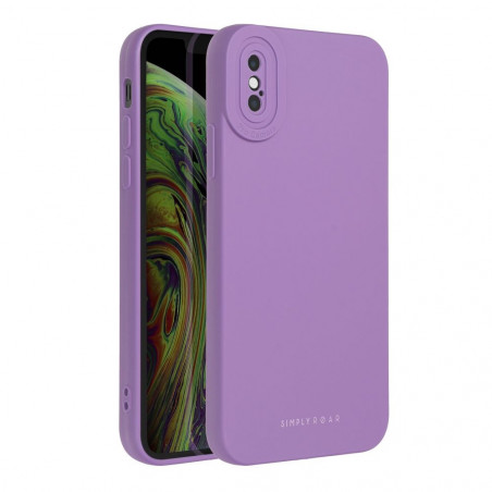 Apple iPhone XS Case Roar Luna Monochrome, Stylish, An aesthetic accessory  Violet