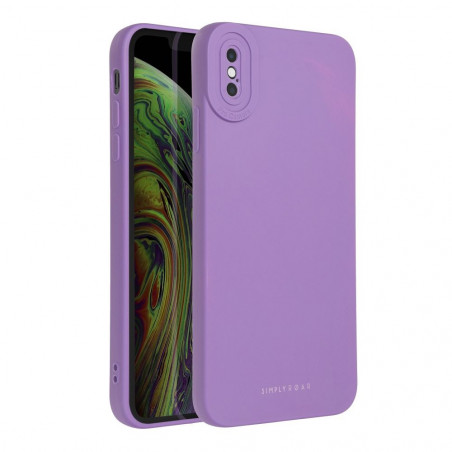 Apple iPhone X Case Roar Luna Monochrome, Stylish, An aesthetic accessory  Violet