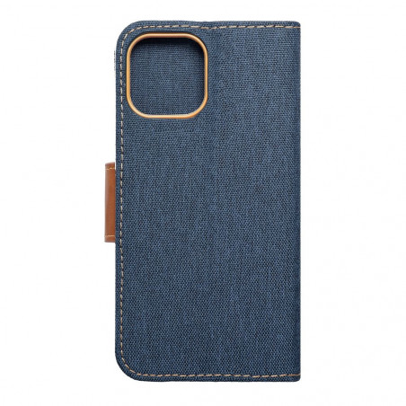 Apple iPhone 14 Wallet Cases CANVAS Book Navy blue