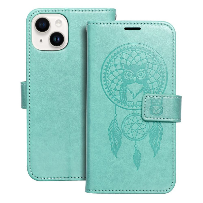 Apple iPhone 14 Wallet Cases MEZZO Book Dreamcatcher  Green 