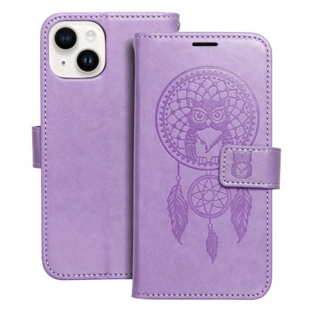 Apple iPhone 14 Wallet Cases MEZZO Book Dreamcatcher  Purple