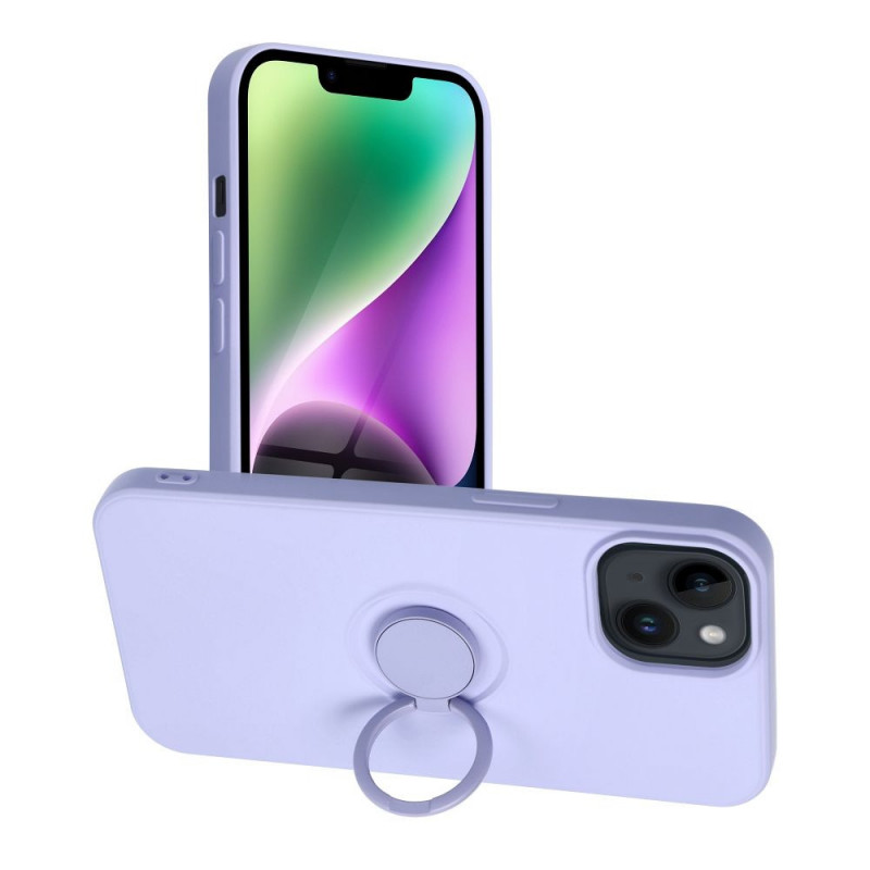 Apple iPhone 14 Case Silicone ring Violet 