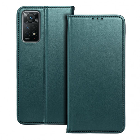 Motorola Moto G14 Wallet Cases Smart Magneto book Dark green 