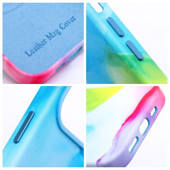 Apple iPhone 15 Pro Max Case Leather Mag Cover Elegant  MagSAFE  Color splash 