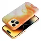 Apple iPhone 15 Case Leather Mag Cover Elegant  MagSAFE  Orange splash 