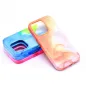 Apple iPhone 15 Case Leather Mag Cover Elegant  MagSAFE  Orange splash 