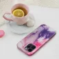 Apple iPhone 15 Plus Case Leather Mag Cover Elegant  MagSAFE  Purple splash 